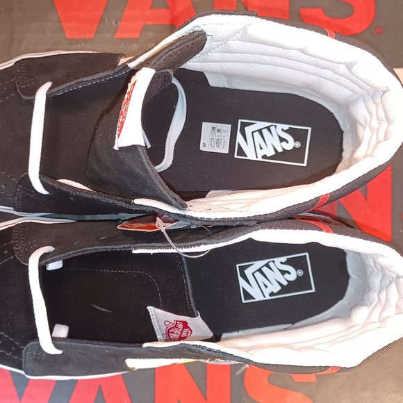 Vans Sk8-Hi Santa Flame Suede Canvas Black  Men's 9.5/Women's 11 VN0A5HZZA5P - Picture 7 of 14